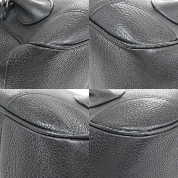 PRADA Logo Tessuto Shoulder Hand Bag Leather Black GHW 76EF401 - Picture 7 of 16